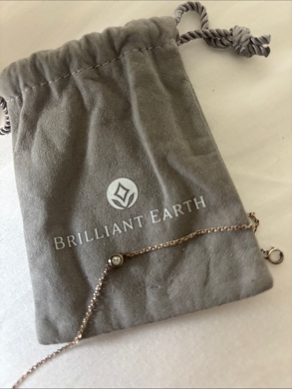 Brilliant Earth Silver Bezel Natural Diamond Bracelet
